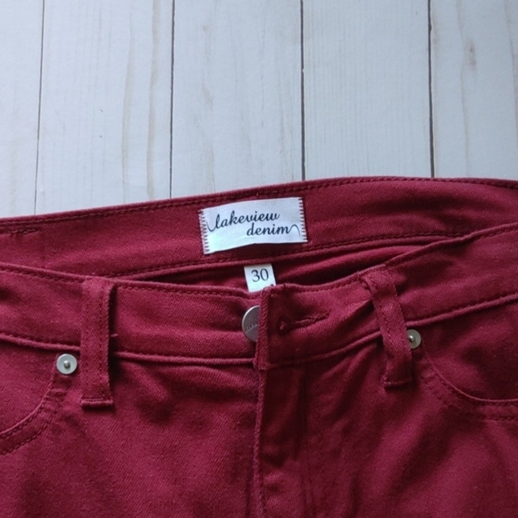 Lakeview denim x Stitch Fix dark red skinny jeans - Picture 4 of 7